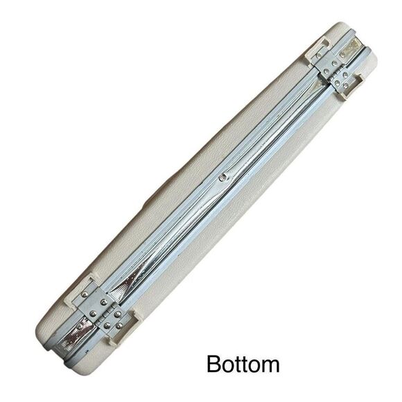 Vintage 60’s 70’s Samsonite Cream Hard Shell Slim Briefcase Attache Floral Inter - Picture 7 of 11